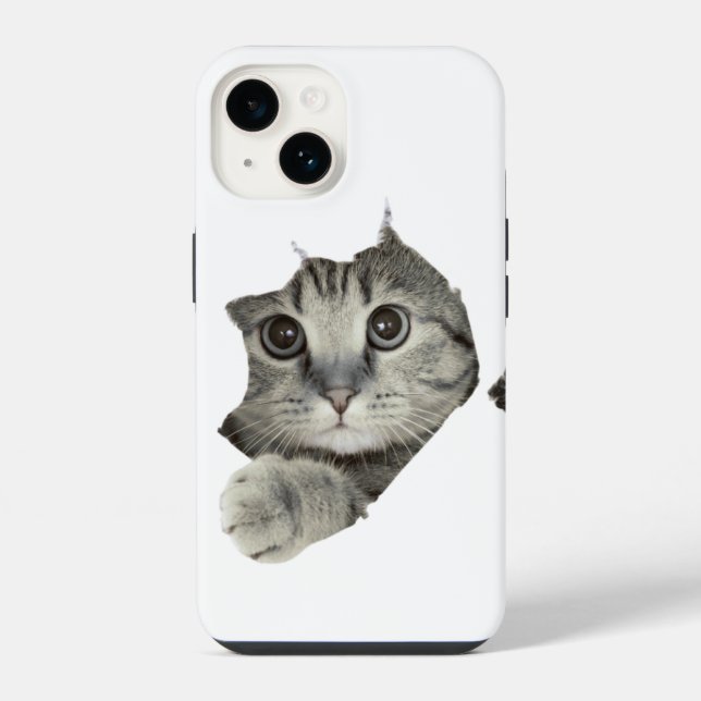 Adorable Funny Cat iPhone Case iPhone 14 Hülle (Rückseite)