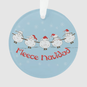 adorable FUNNY Fleece Navidad Christmas Sheep