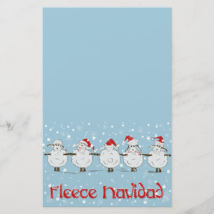 Adorable FUNNY Fleece Navidad Christmas Sheep Briefpapier