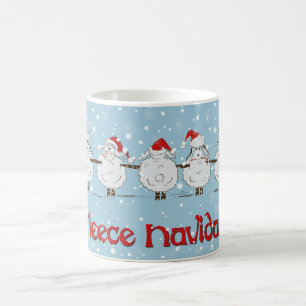 Adorable FUNNY Fleece Navidad Christmas Sheep Kaffeetasse