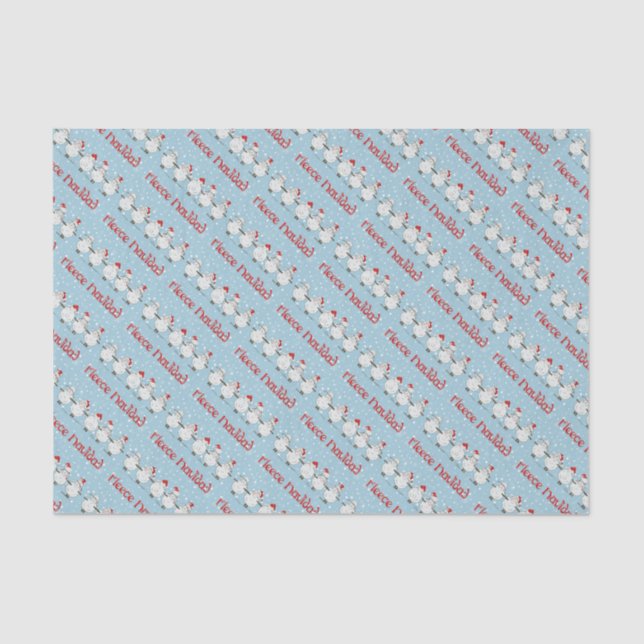 Adorable FUNNY Fleece Navidad Christmas Sheep Seidenpapier (Vorderseite)