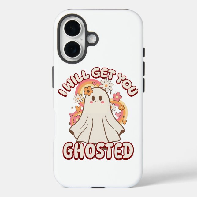 Adorable Funny Ghost - Niedliches Valentine Ghost iPhone 16 Hülle (Rückseite)