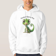 Adorable Gecko Pocket Hoodie - Funny Niedlich Rept
