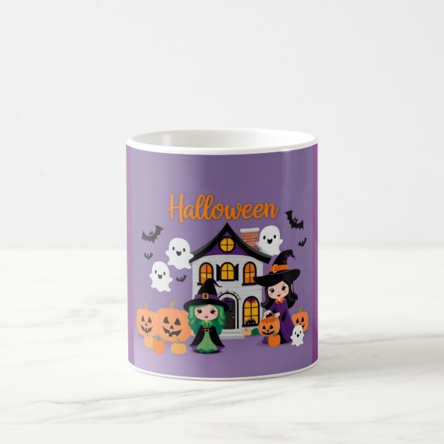 Adorable Ghost House Dekoration für Halloween Kaffeetasse (Mittel)