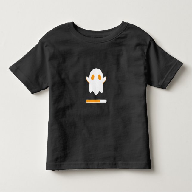 Adorable Ghost & Loading Bar Kleinkind T-shirt (Vorderseite)