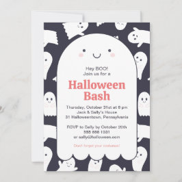 Adorable Ghosts Halloween Bash Personalisiert Einladung