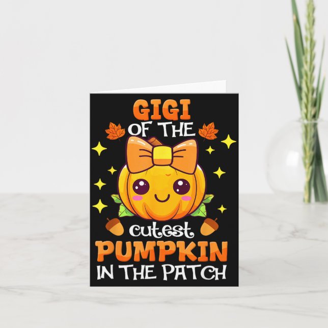 Adorable Gigi Of The Cutest Pumpkin In The Patch  Karte (Vorderseite)