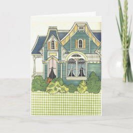Adorable Gingham Alt modische Schlafzimmerpapierpu Karte