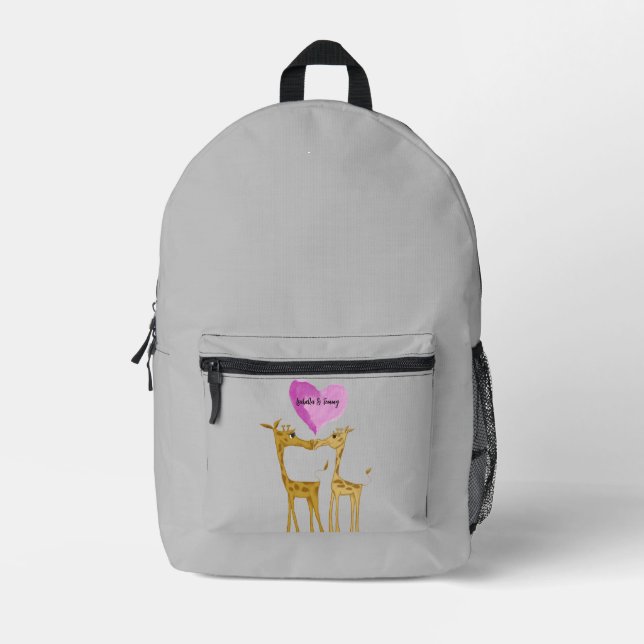 Adorable Giraffe Lovers Bedruckter Rucksack (Vorderseite)