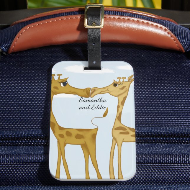 Adorable Giraffe Lovers Gepäckanhänger (Vorderseite Insitu 2)