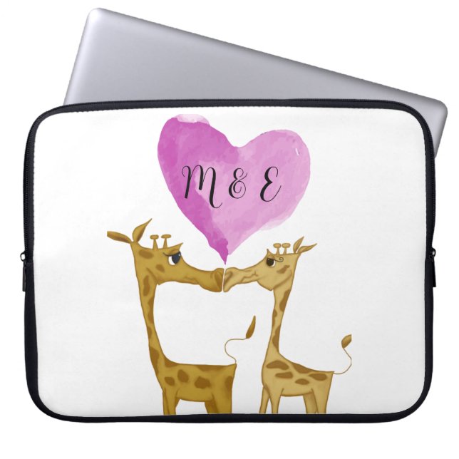 Adorable Giraffe Lovers Laptopschutzhülle (Vorderseite)