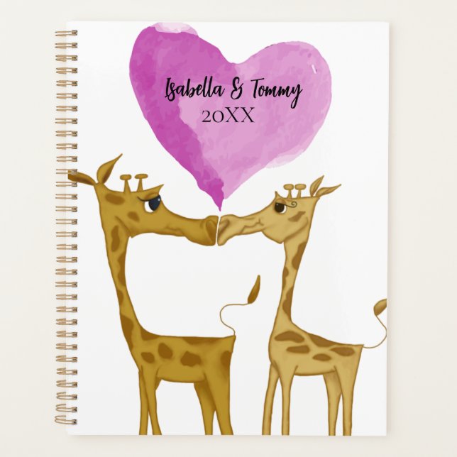 Adorable Giraffe Lovers Planer (Vorderseite)