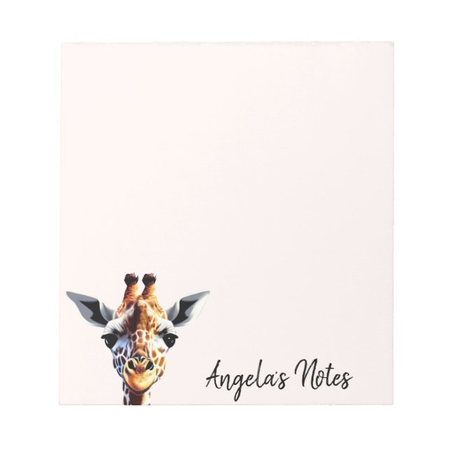 Adorable Giraffe Notizblock (Vorderseite)