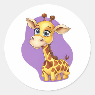 Adorable Giraffe Sticker - Niedlicher Cartoon Anim