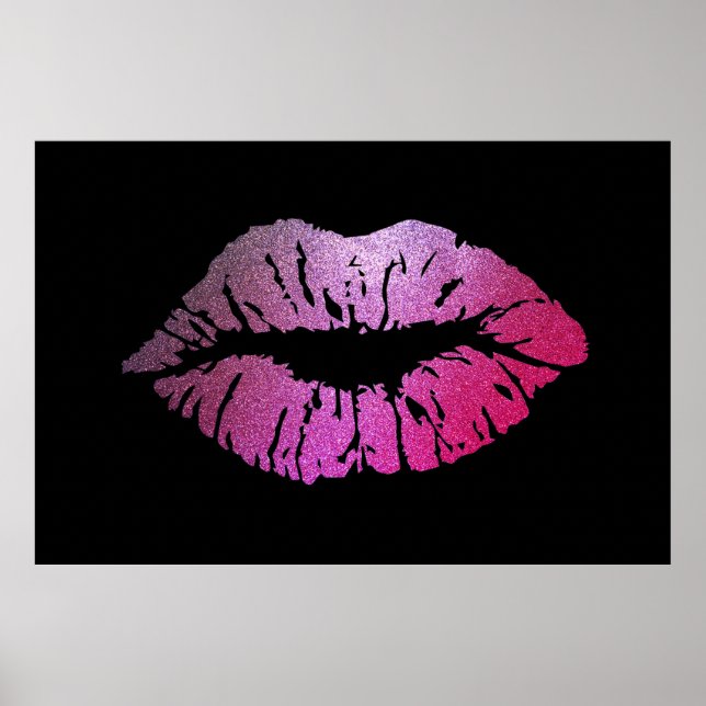 Adorable Glitterie Lips, Kiss Poster (Vorne)