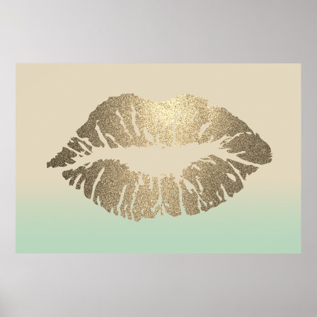 Adorable Glitterie Lips, Kiss Poster (Vorne)