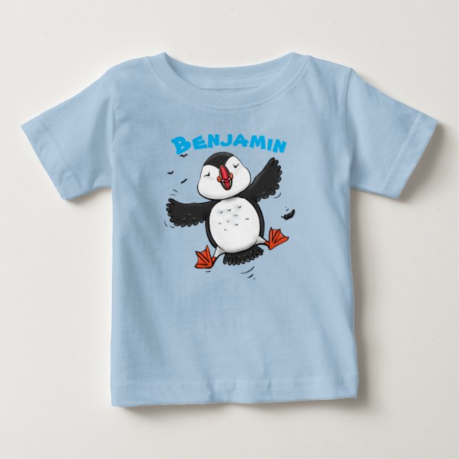 Adorable, glückliche Puffsillustrierung des Cartoo Baby T-shirt (Vorderseite)