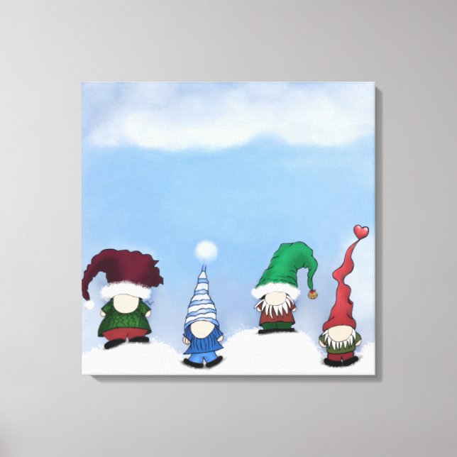 Adorable Gnome Posse Leinwanddruck (Vorderseite)