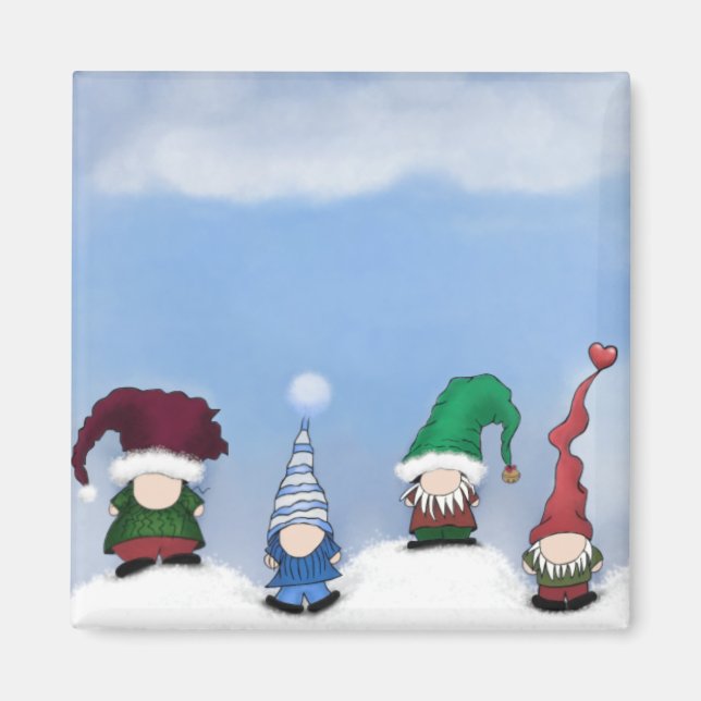 Adorable Gnome Posse Magnet (Vorne)