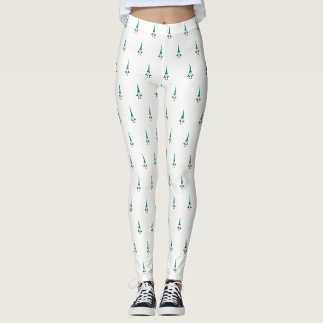 Adorable Gnome Weihnachten Leggings (Vorderseite)