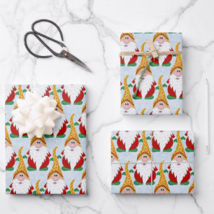 Adorable Gnome Weihnachten Weihnachten Kinder Geschenkpapier Set