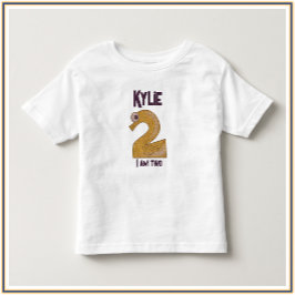 Adorable Gold & Dark Lila bin ich ZWEI Kleinkind T Kleinkind T-shirt