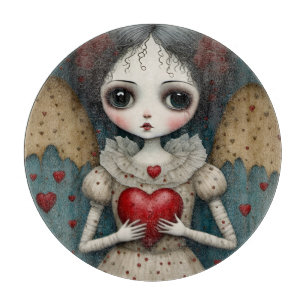 Adorable Gothic Valentine Doll Schneidebrett