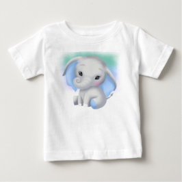 ADORABLE GRAUELEFANG MIT BLAUEN OHREN BABY T-SHIRT