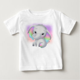 ADORABLE GRAUELEFANG MIT FARBEN OHREN BABY T-SHIRT