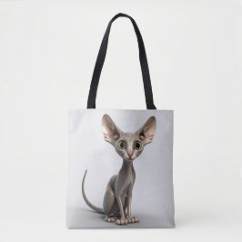 ADORABLE GRAUHAIRLESS SPHYNX CAT TASCHE