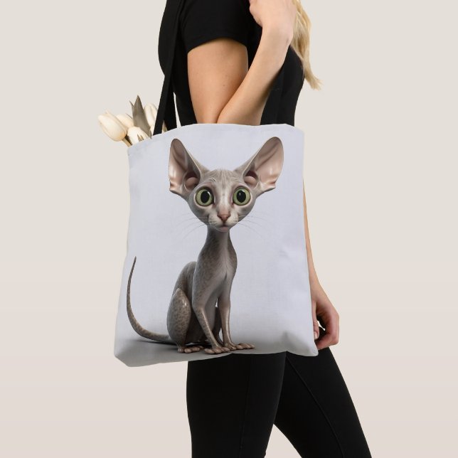 ADORABLE GRAUHAIRLESS SPHYNX CAT TASCHE (Von Nahem)