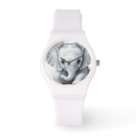Adorable Gray Baby Elephant Armbanduhr