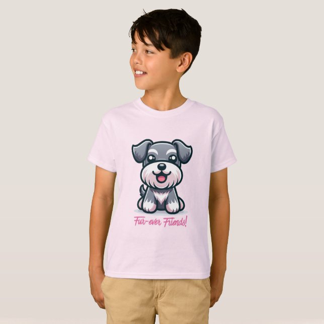 Adorable Gray Puppy T-Shirt (Vorne ganz)