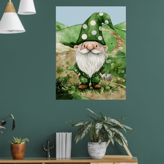 Adorable Green St. Patrick's Day Gnomes Poster (Wohnzimmer 1)