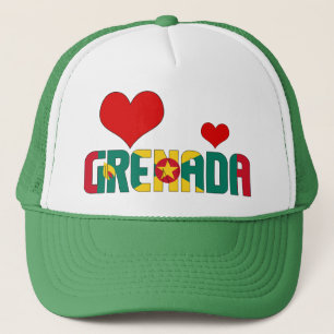 Adorable Grenada Flag Herz Patriotic Truckerkappe
