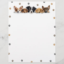 Adorable Group von Hunden Stationery Paper