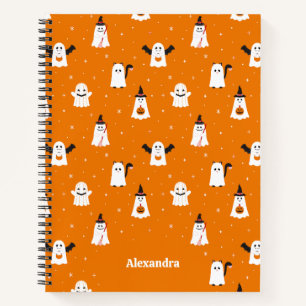 Adorable Halloween Trick oder Treten Geister Custo Notizbuch