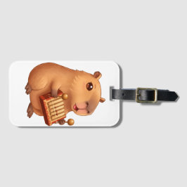 Adorable Hamster Rustic Strohhut - LugGepäckmarke Gepäckanhänger