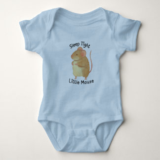 Adorable Hand-Painted Mouse Baby Bodysuit Baby Strampler