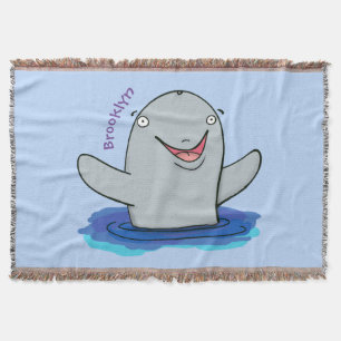Adorable Happpoise Cartoon Illustration Decke