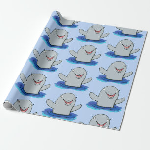 Adorable Happpoise Cartoon Illustration Geschenkpapier