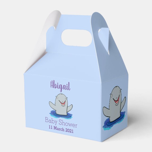 Adorable Happpoise Cartoon Illustration Geschenkschachtel (Vorderseite)