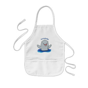 Adorable Happpoise Cartoon Illustration Kinderschürze