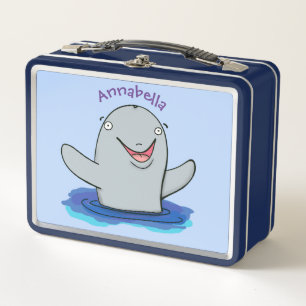 Adorable Happpoise Cartoon Illustration Metall Brotdose