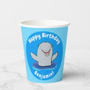 Adorable Happpoise Cartoon Illustration Pappbecher