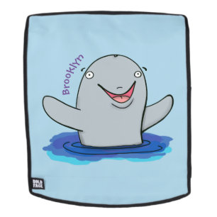 Adorable Happpoise Cartoon Illustration Rucksack