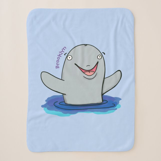 Adorable Happpoise Cartoon Illustration Sherpadecke (Vorderseite)