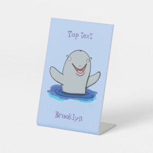 Adorable Happpoise Cartoon Illustration Sockelschild