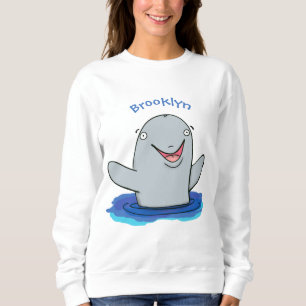 Adorable Happpoise Cartoon Illustration Sweatshirt