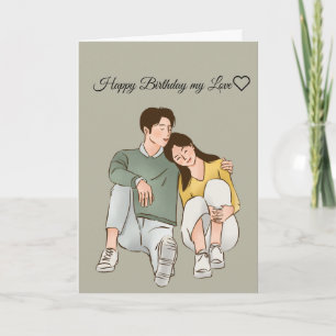 Adorable Happy Birthday Folded Grußkarte Karte